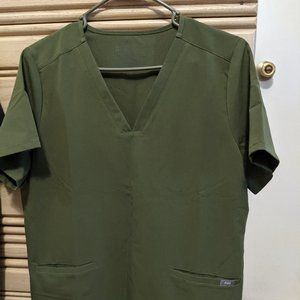 FIGS Women's Medium Olive Green Top